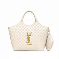YSL Quilted Tote Bag with Pouch for Women