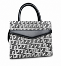 Bagvessa Black & White Monogram Handbag