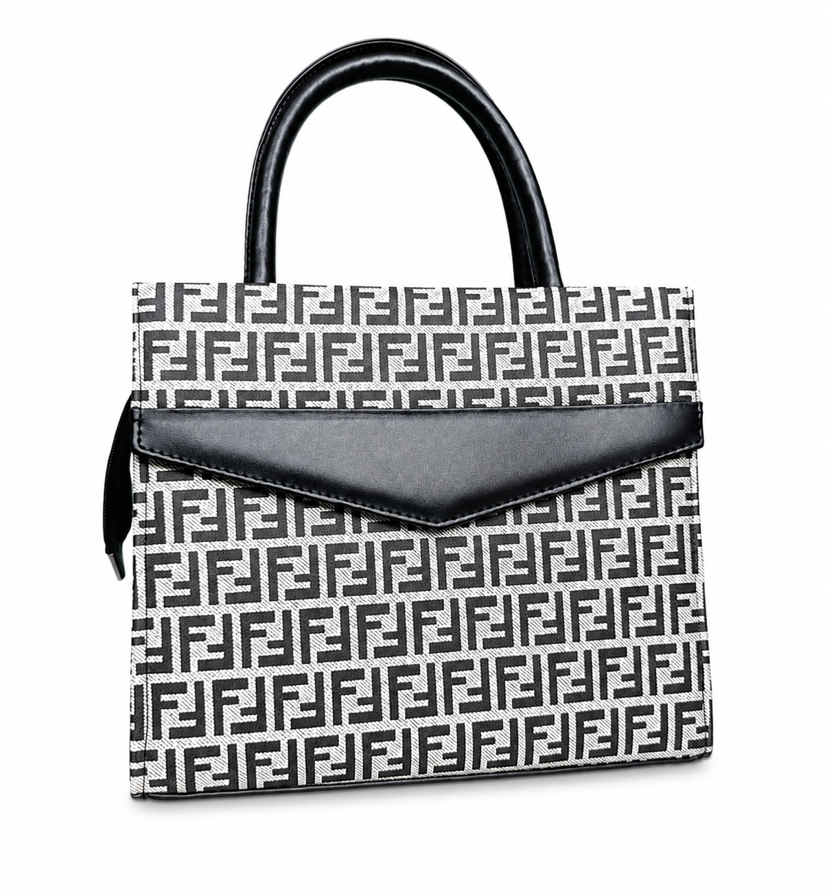 Bagvessa Black & White Monogram Handbag