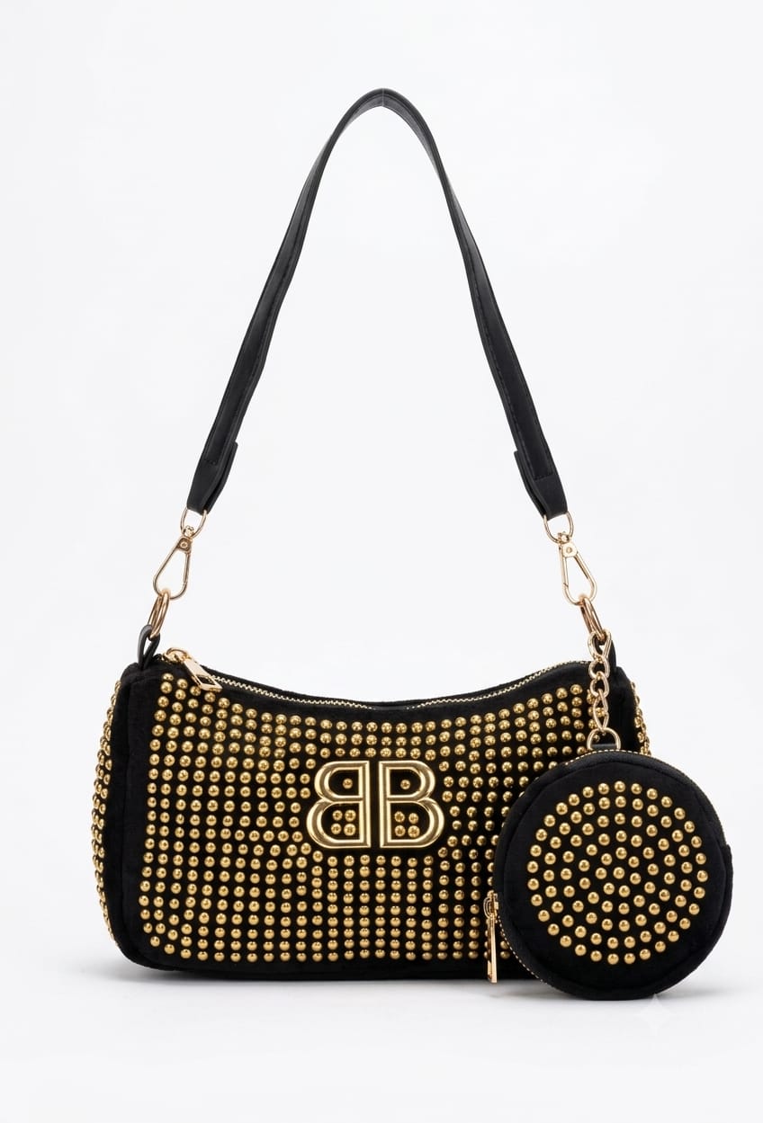 Balenciaga Studded Shoulder Bag For Women 