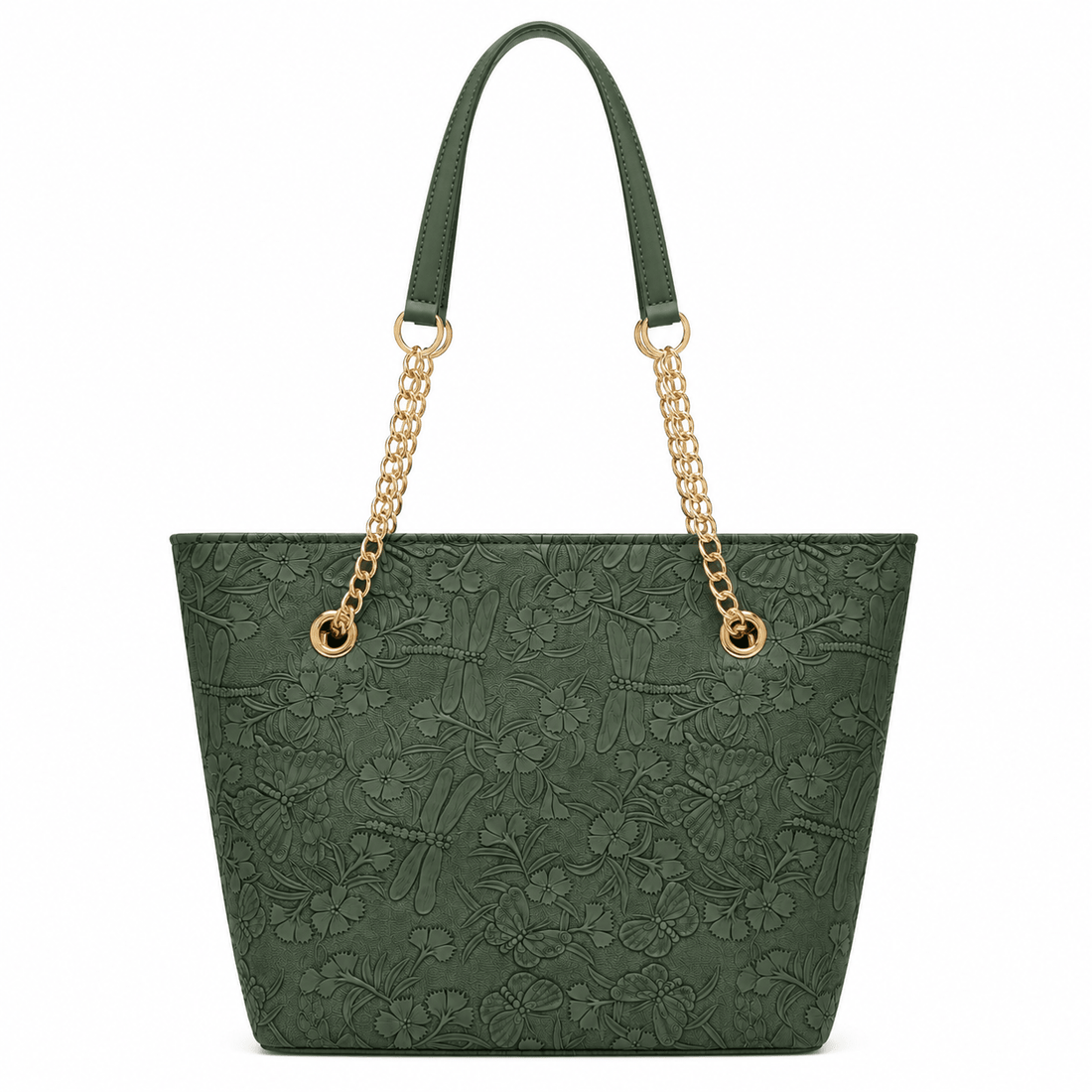 Botanical Luxury Chain Tote Handbag for Women