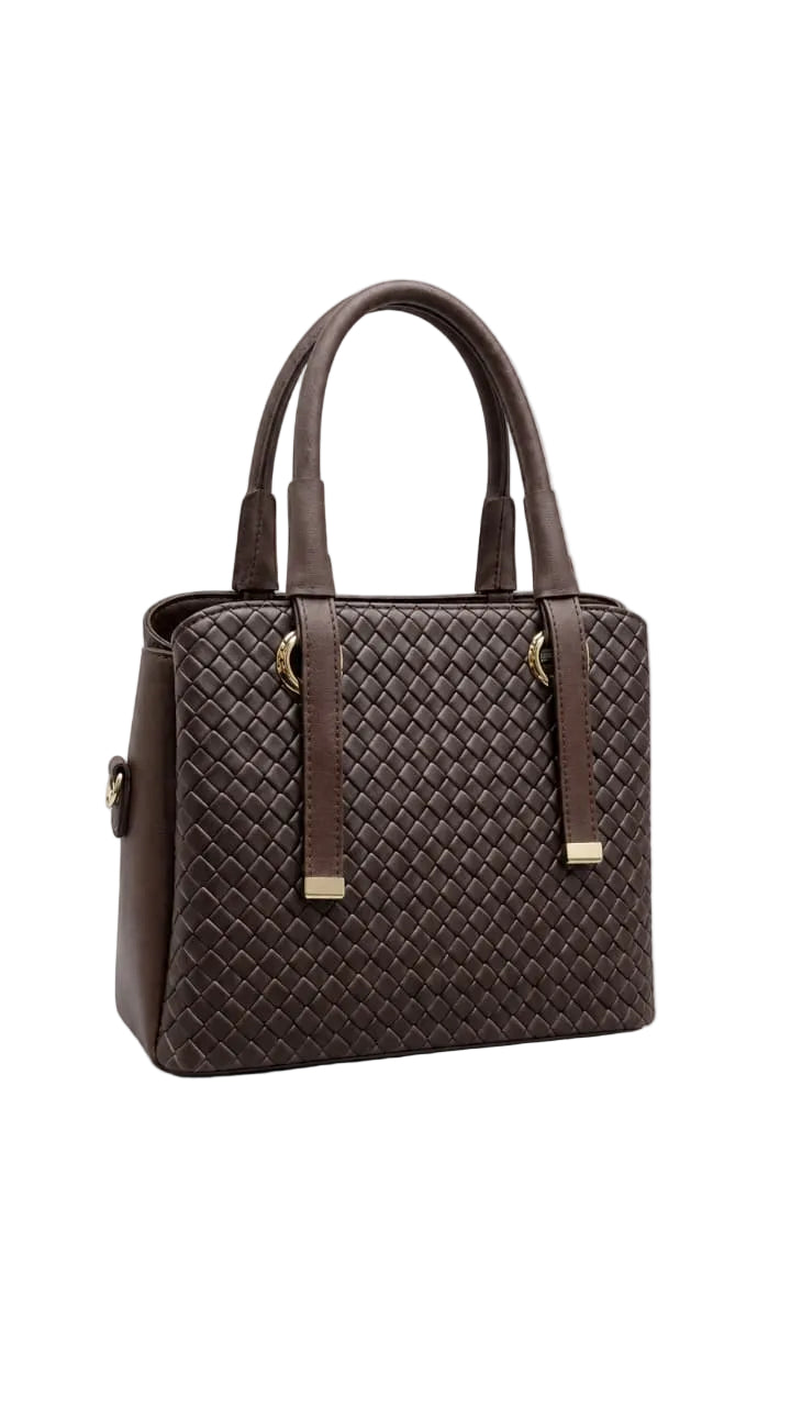 Bottega Veneta Brown Woven Leather Handbag For Women 