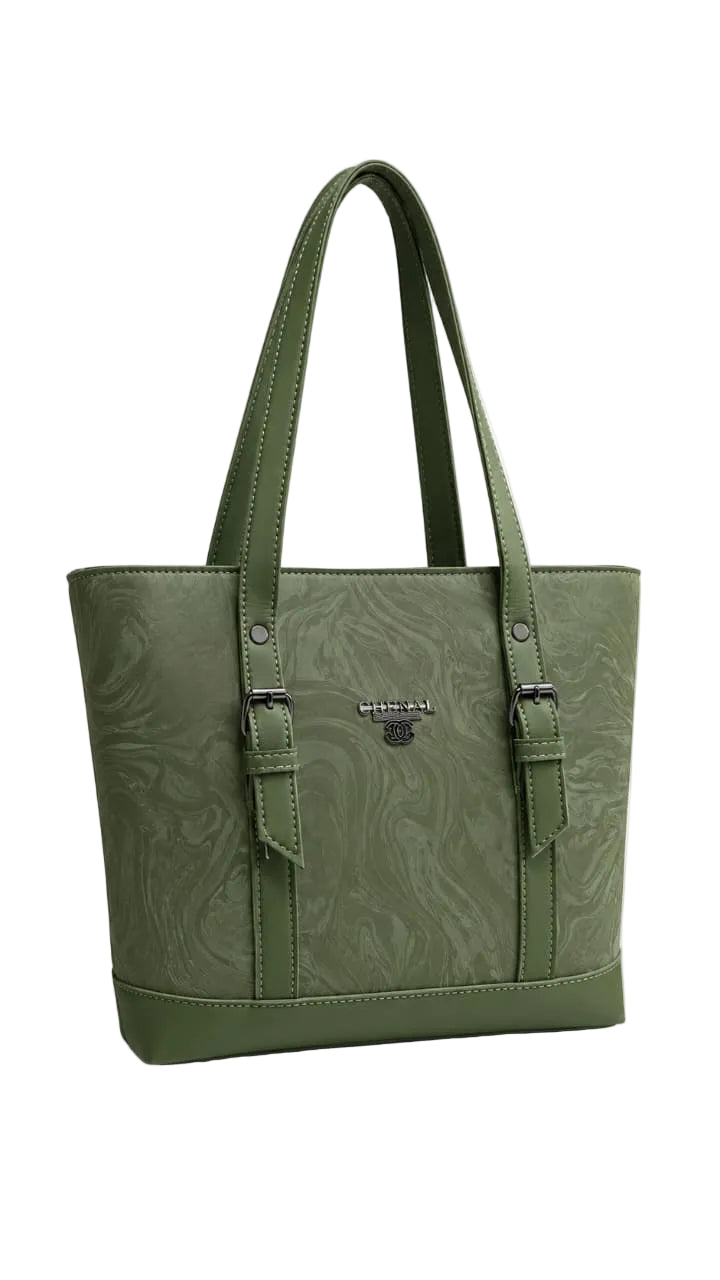 Chanel Green Marble Print Tote Bag For Women 