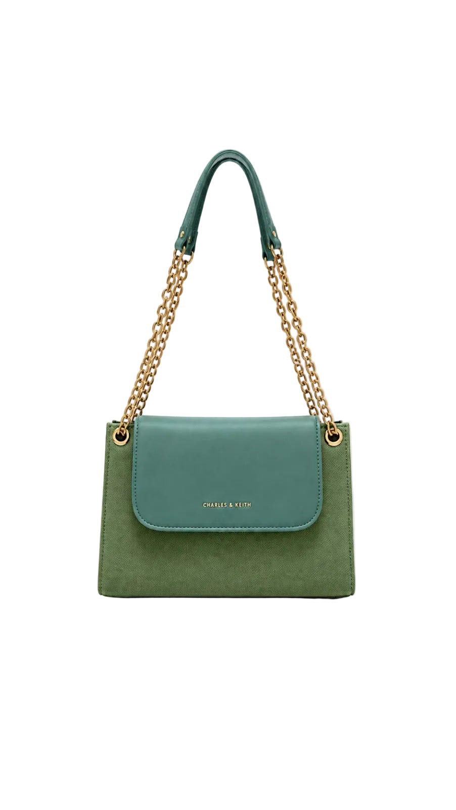 Charles & Keith Green Chain Shoulder Bag For Women 