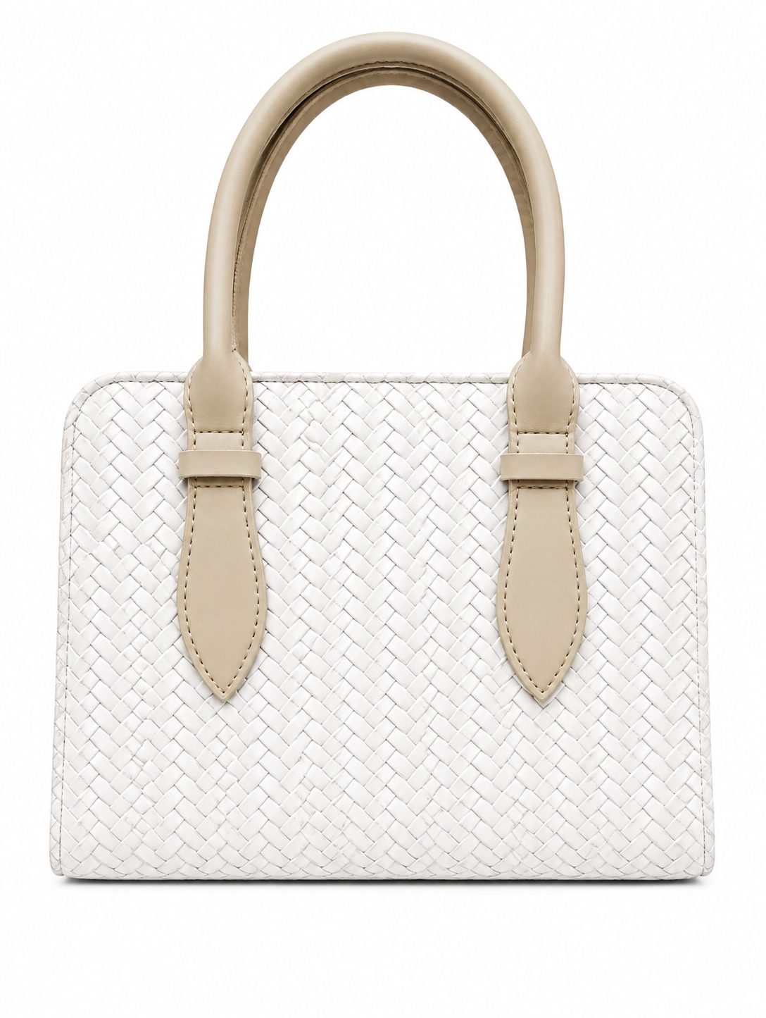 Bagvessa White Woven Handbag for Women