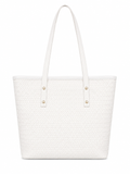 White Woven Tote Bag for Women