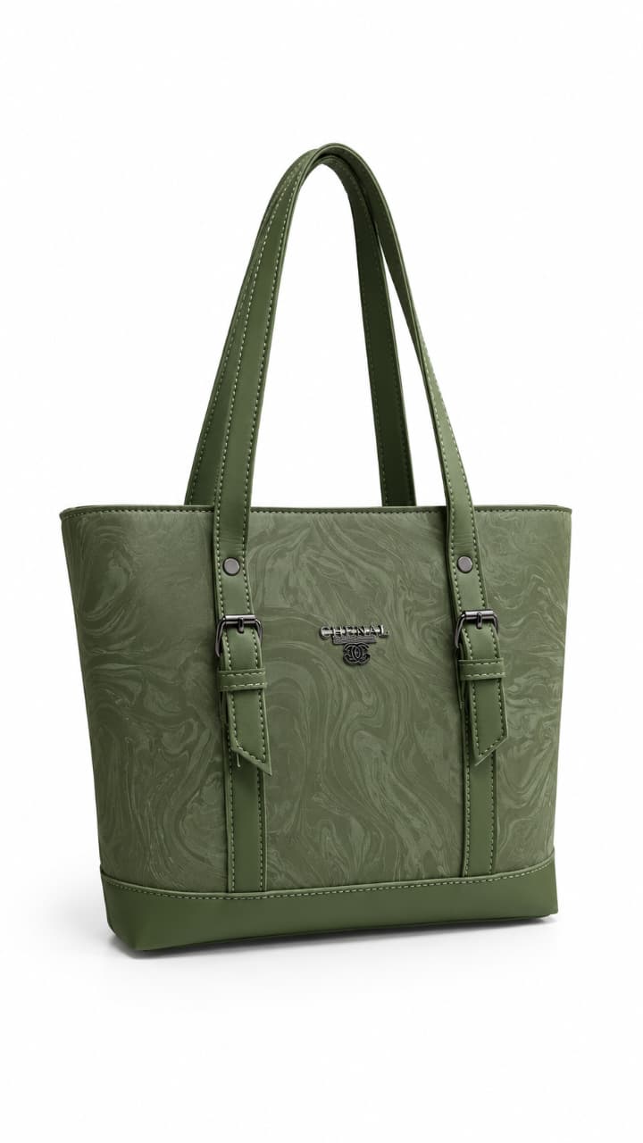 Chenal Green Marble Texture Tote Bag For Women 
