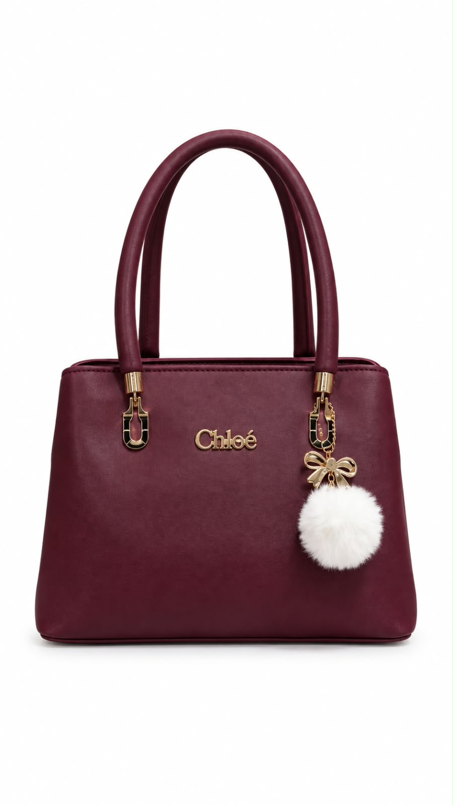 Chloe Maroon Top Handle Handbag