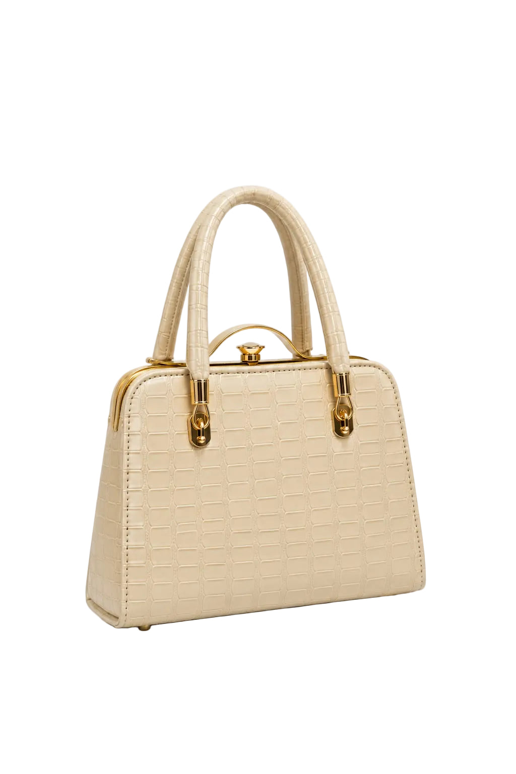 Crocodile Texture Top Handle Handbag For Women