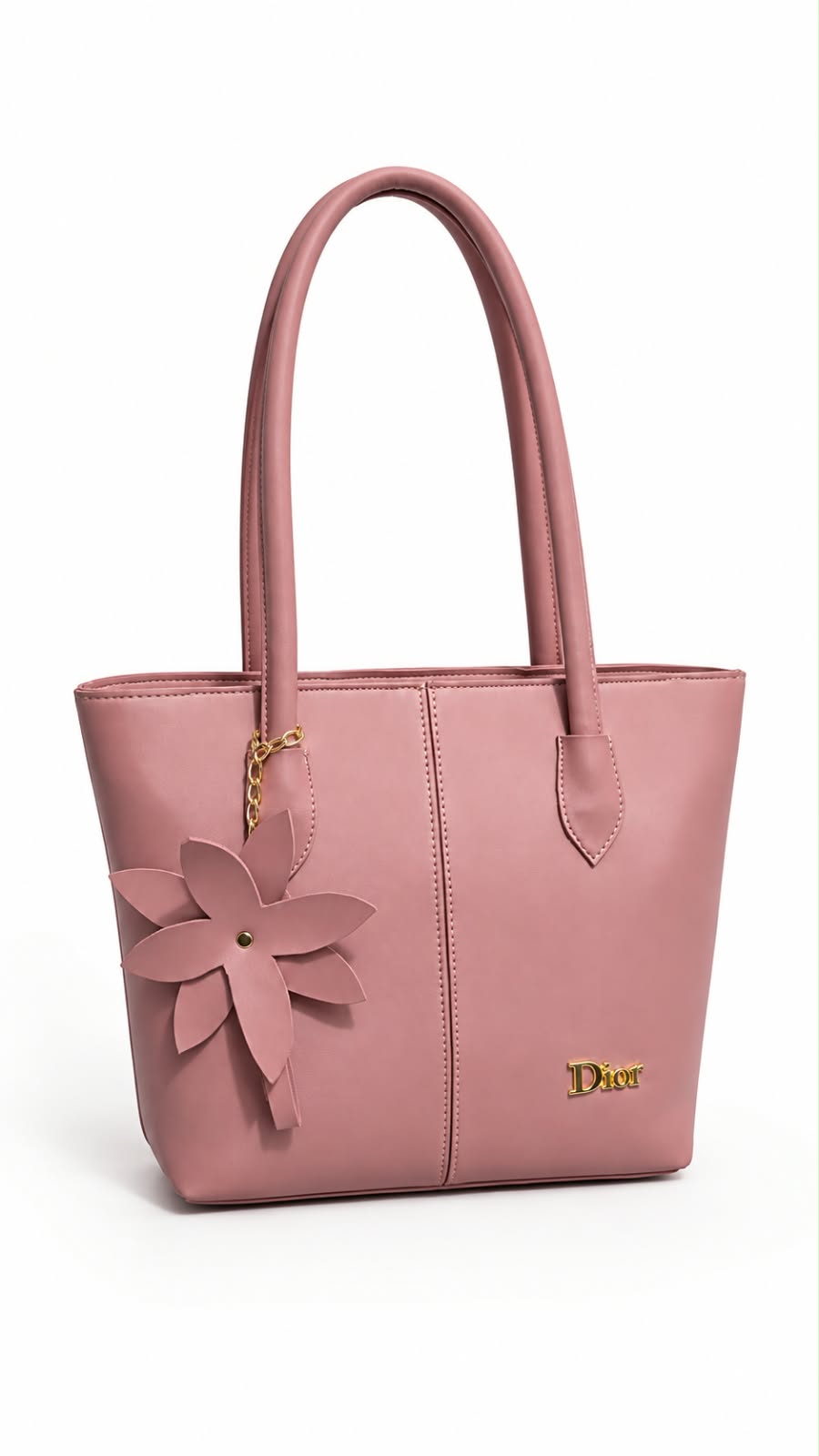 Dior Pink Flower Charm Tote Bag For Women 