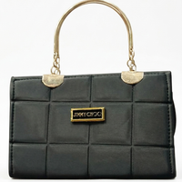 Jimmy Choo Block-Quilted Metal Handle Handbag for Women