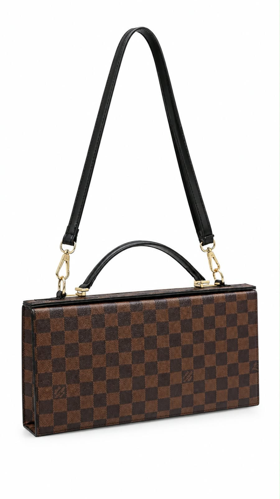 Louis Vuitton Checkered Box Clutch Shoulder Bag For Women
