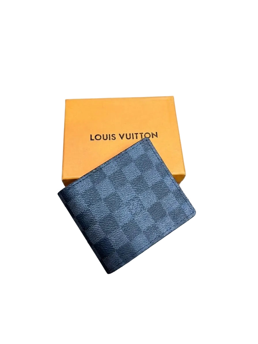 Louis Vuitton Checkered Print Premium Leather Wallet for Men