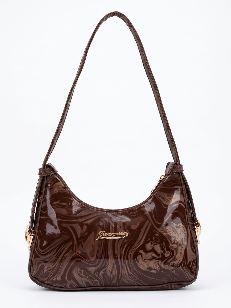 Marble Print Shoulder Bag For Women 