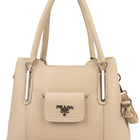 Prada Luxury Front Pocket Top Handle Handbag For Women
