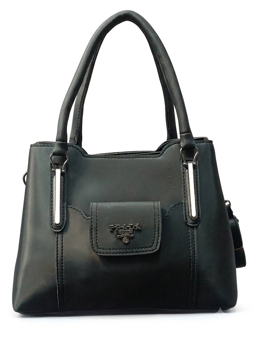Prada Luxury Front Pocket Top Handle Handbag For Women
