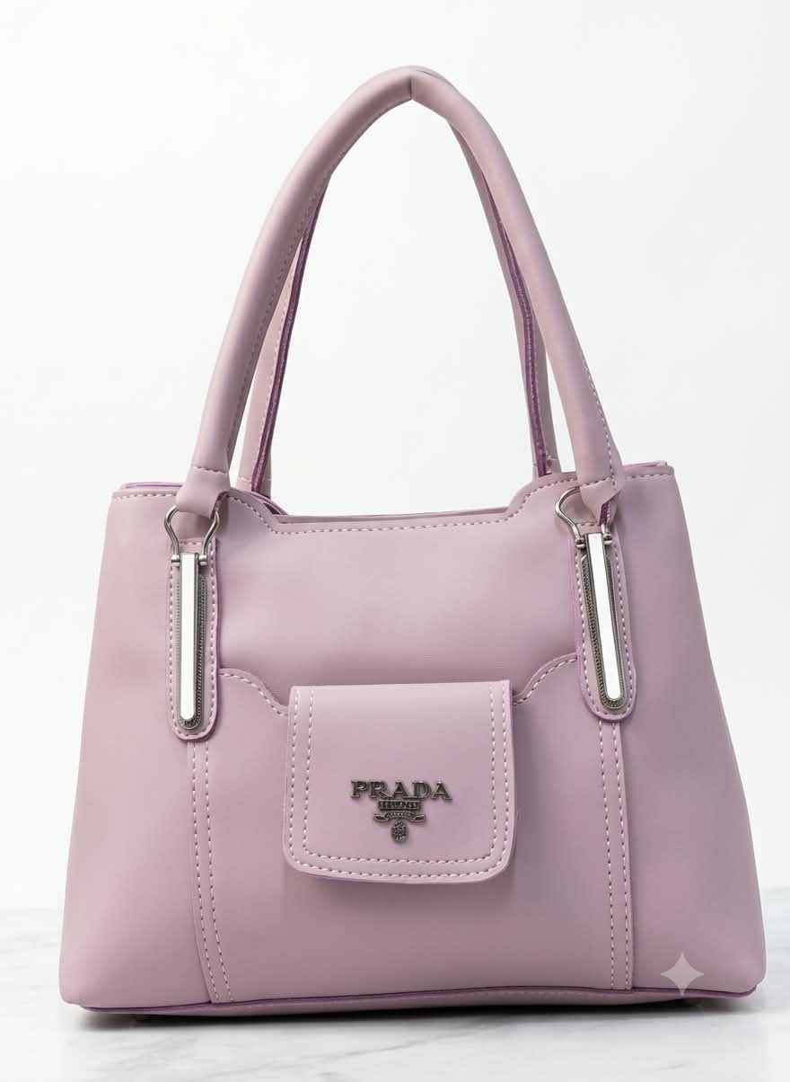 Prada Luxury Front Pocket Top Handle Handbag For Women