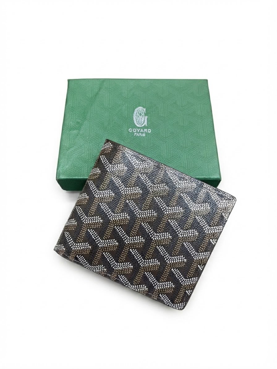 Premium Classic Pattern Bifold Leather Wallet for Men