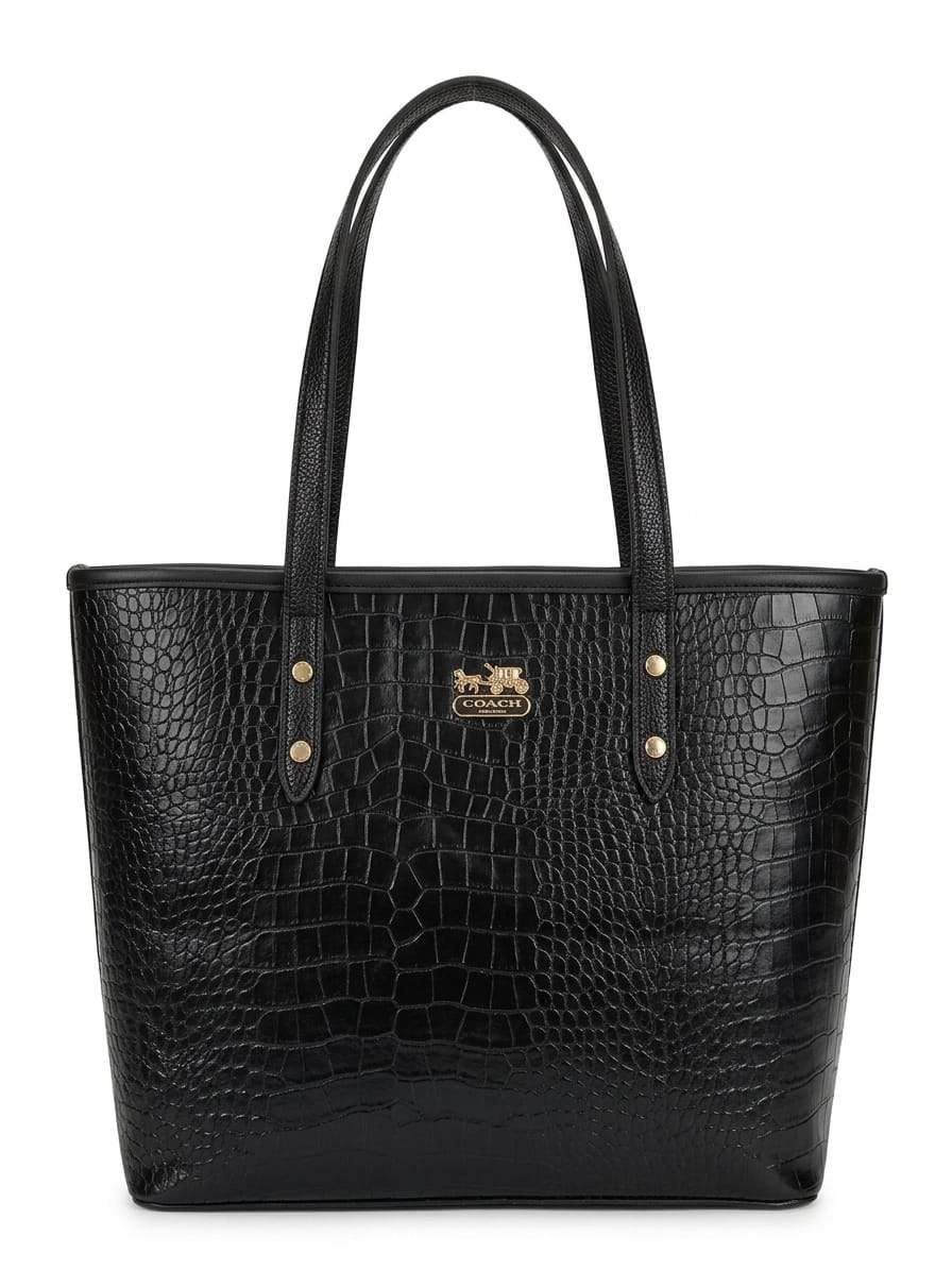 BAGVESSA COACH  Crocodile Texture Tote Bag for Women