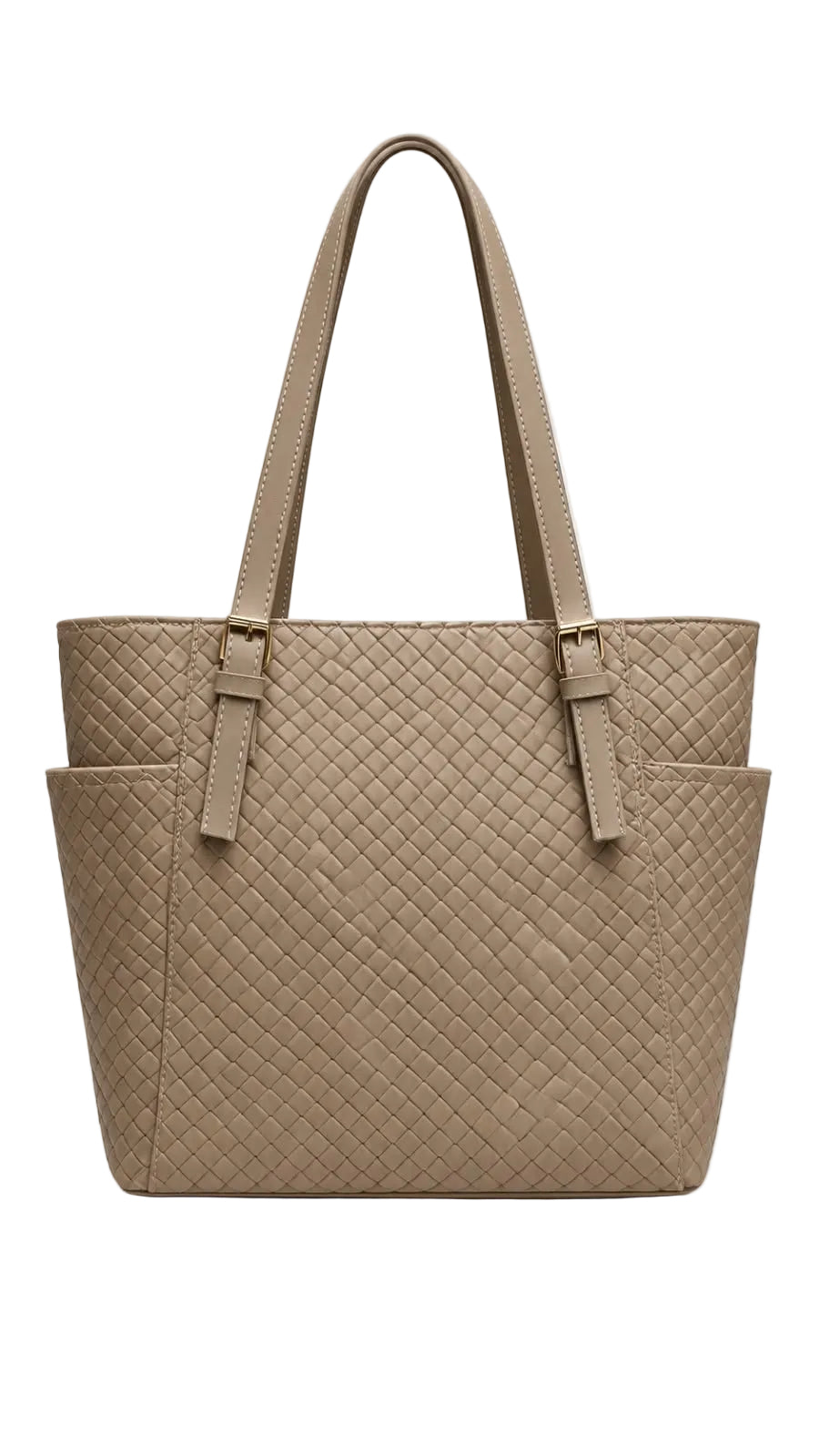 Woven Pattern Structured Tote Bag For Women 