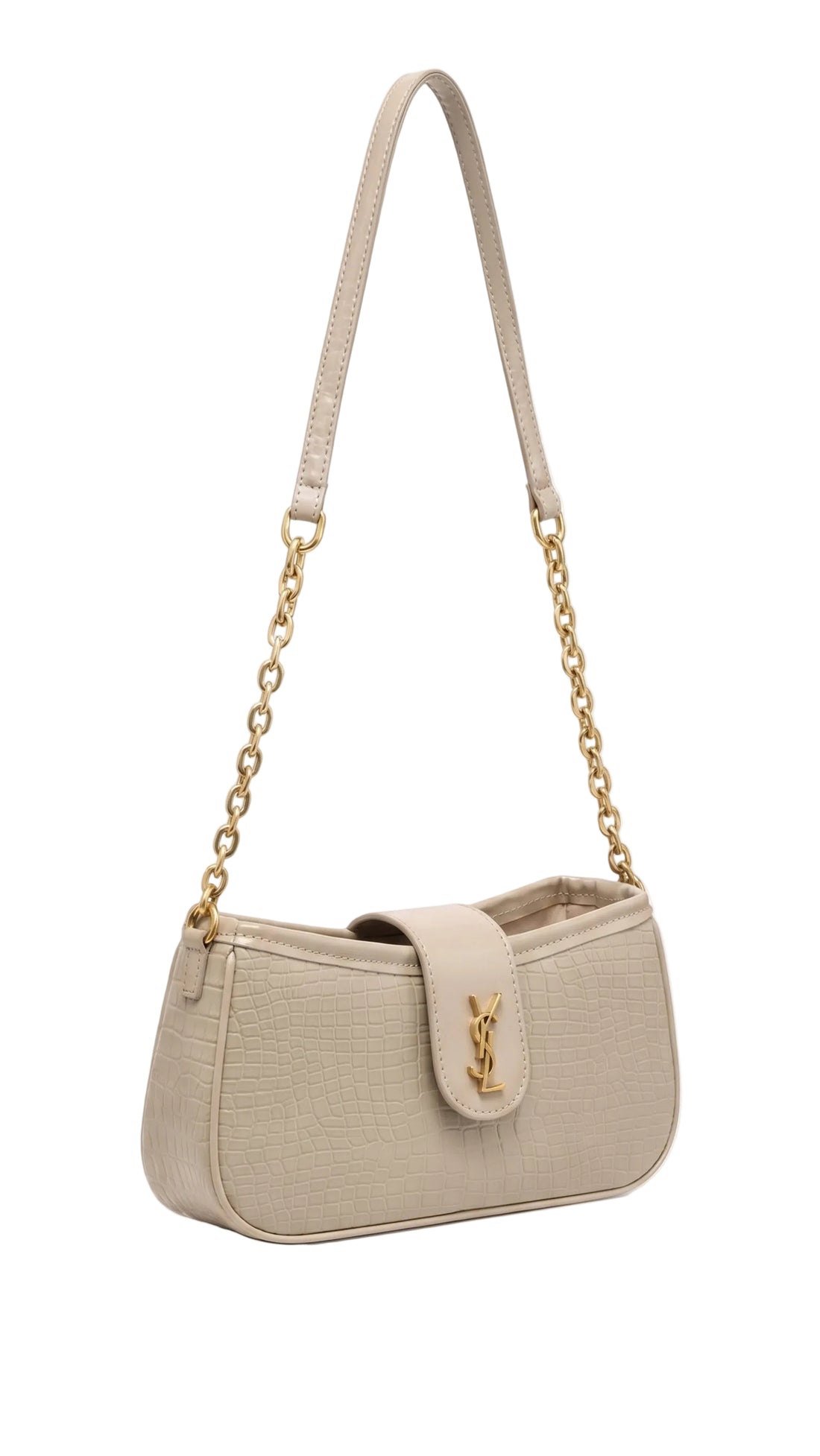 YSL Crocodile Texture Shoulder Bag For Women 